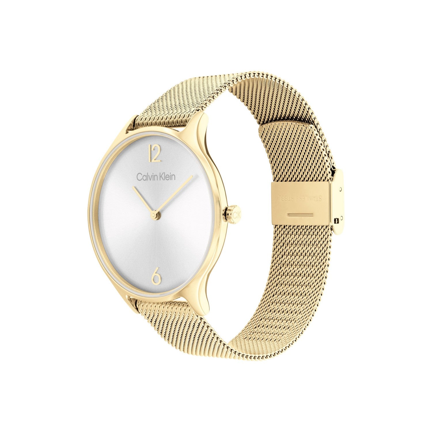 Calvin Klein TIMELESS MESH 38MM 38 mm Silver Dial Women Analog Watch 25200003