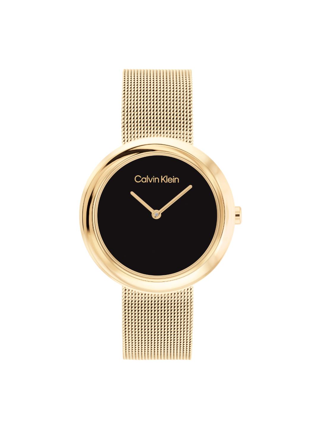 Calvin Klein Twisted Bezel Black 34 mm Dial Women Analog Watch 25200012