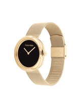 Calvin Klein Twisted Bezel Black 34 mm Dial Women Analog Watch 25200012