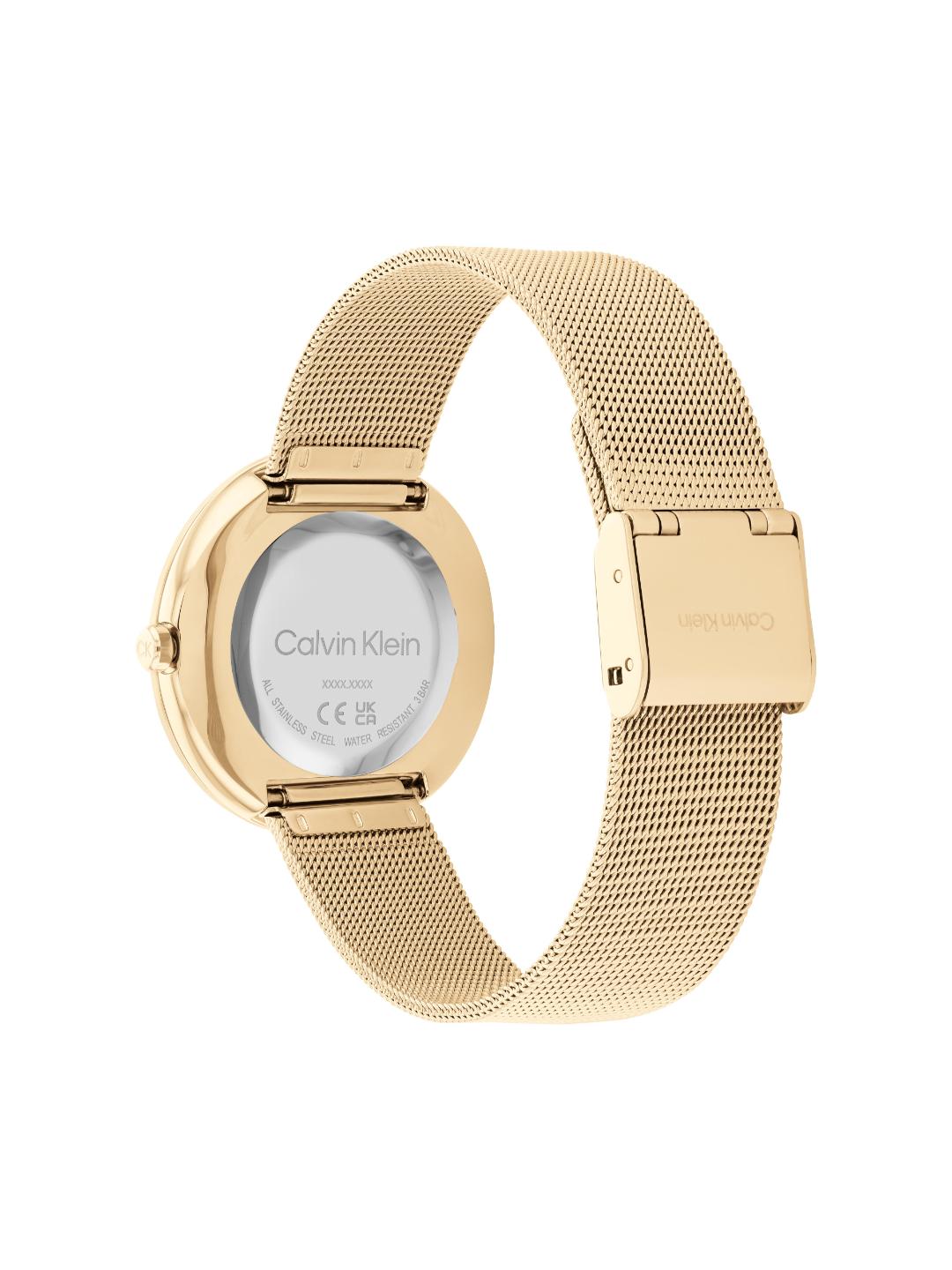 Calvin Klein Twisted Bezel Black 34 mm Dial Women Analog Watch 25200012
