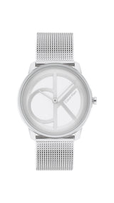 Calvin Klein CK ICONIC 35 mm Silver Dial Unisex Watch 25200032