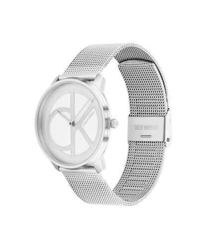 Calvin Klein CK ICONIC 35 mm Silver Dial Unisex Watch-  25200032