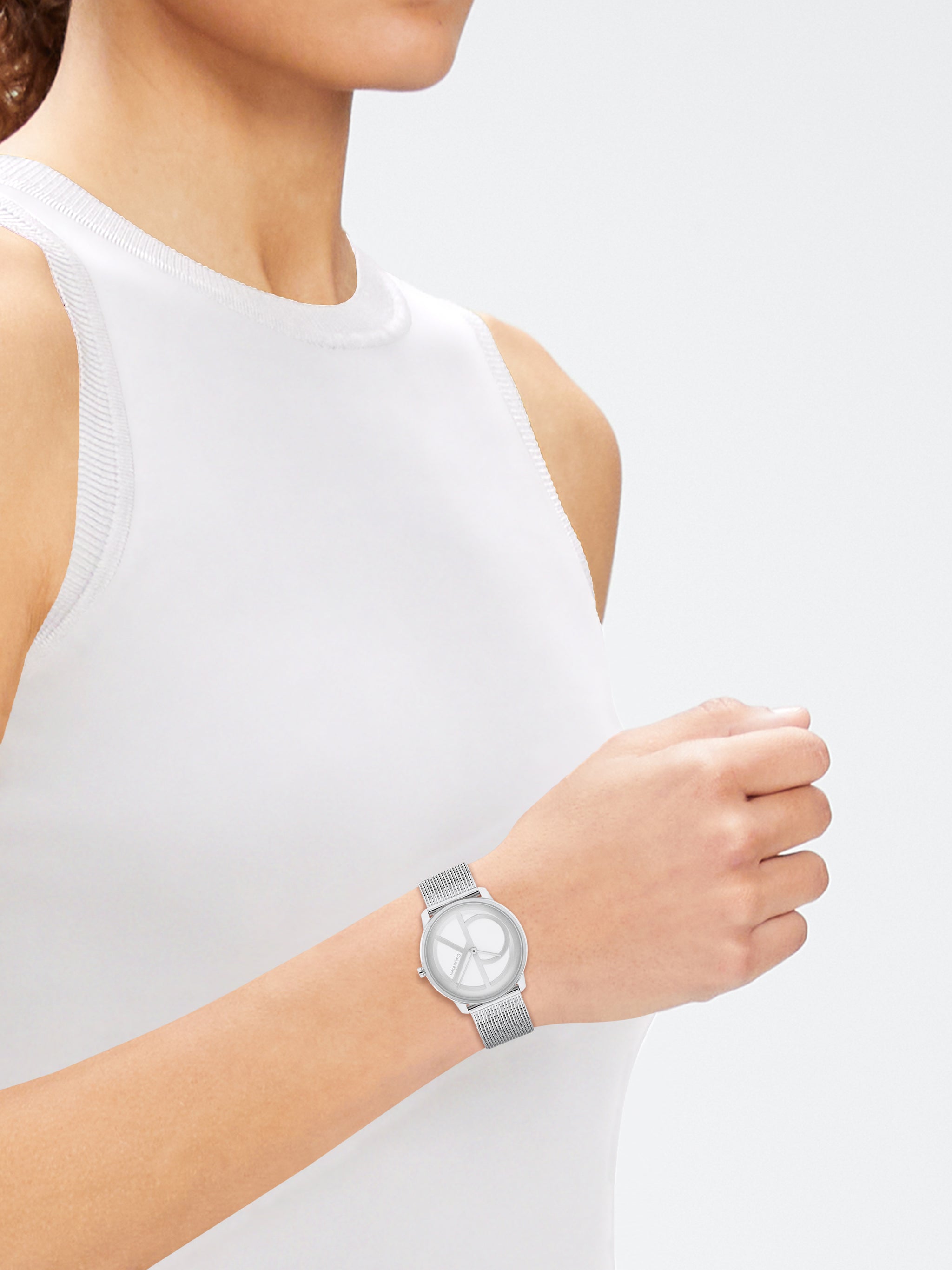 Calvin Klein CK ICONIC 35 mm Silver Dial Unisex Watch 25200032
