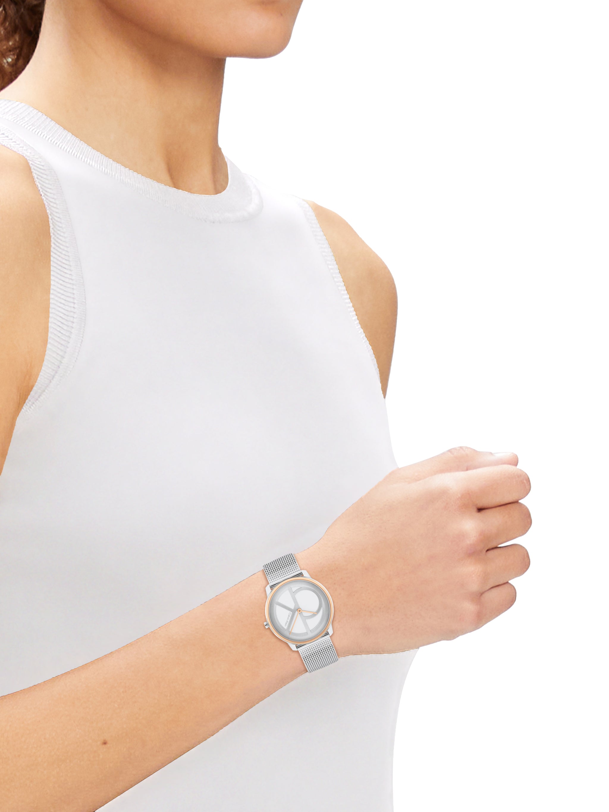 Calvin Klein CK ICONIC 35 mm Silver Dial Unisex Watch 25200033