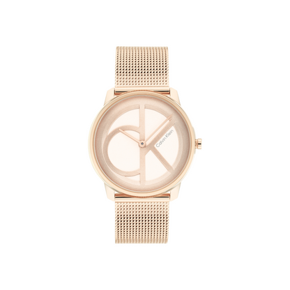 Calvin Klein CK ICONIC 35 mm Gold Dial Unisex Watch-  25200035