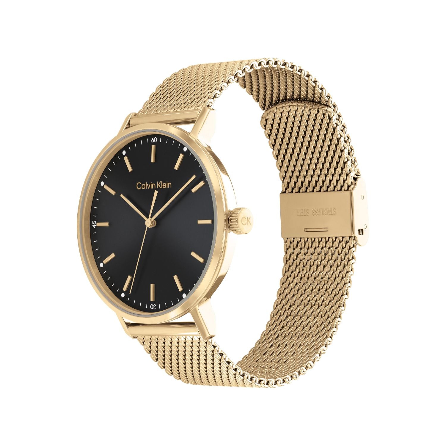 Calvin Klein MODERN MESH 42 mm Black Dial Men Watch 25200049