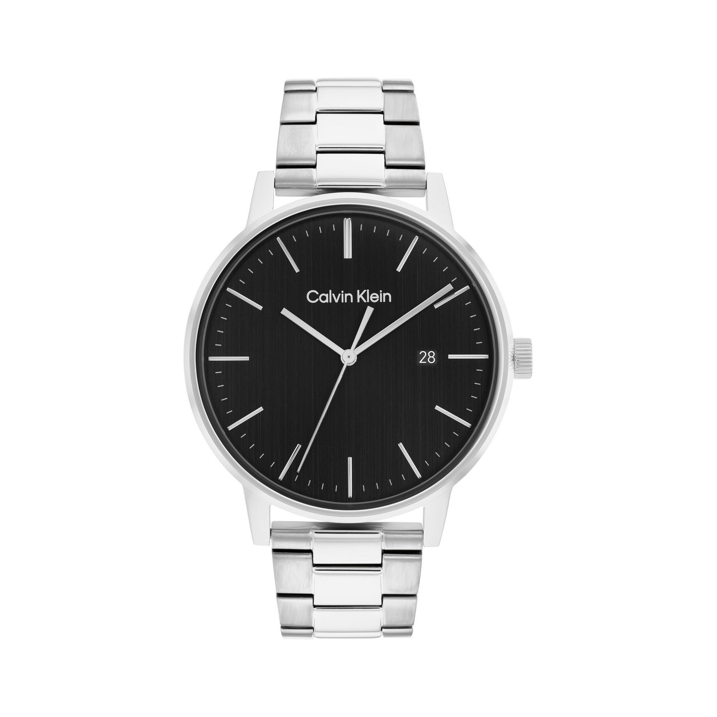 Calvin Klein LINKED BRACELET FOR HIM 43 mm Black Dial Men Analog Watch- 25200053