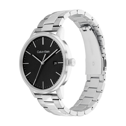 Calvin Klein LINKED BRACELET FOR HIM 43 mm Black Dial Men Analog Watch- 25200053
