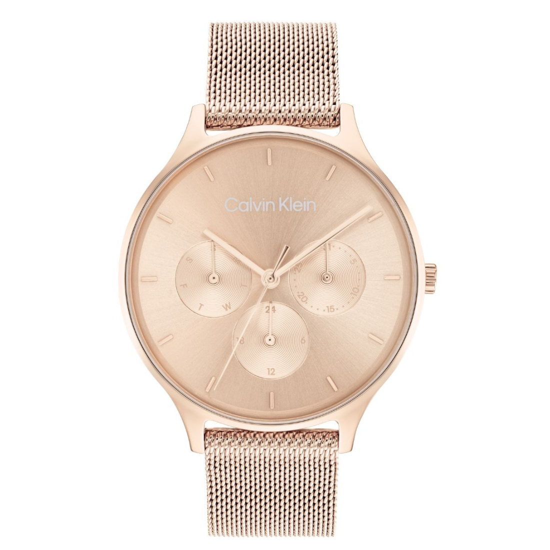 Calvin Klein TIMELESS MESH MF 38 mm Gold Dial Women Watch 25200102