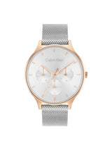 Calvin Klein Timeless Mesh Chrono White 38 mm Dial Women Analog Watch 25200106