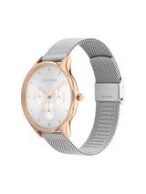 Calvin Klein Timeless Mesh Chrono White 38 mm Dial Women Analog Watch 25200106