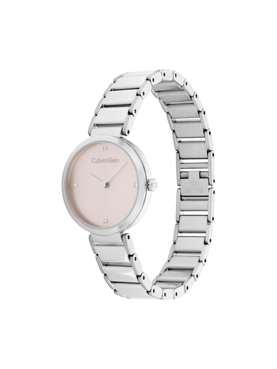 Calvin Klein Minimalistic T Bar Blush 28 mm Dial Women Analog Watch 25200138