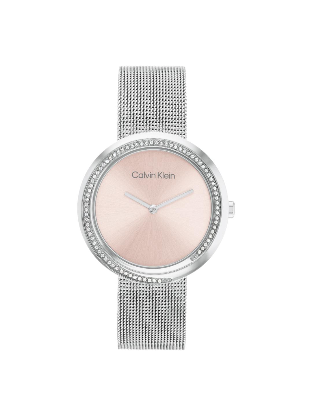 Calvin Klein Twisted Bezel Blush 34 mm Dial Women Analog Watch 25200149