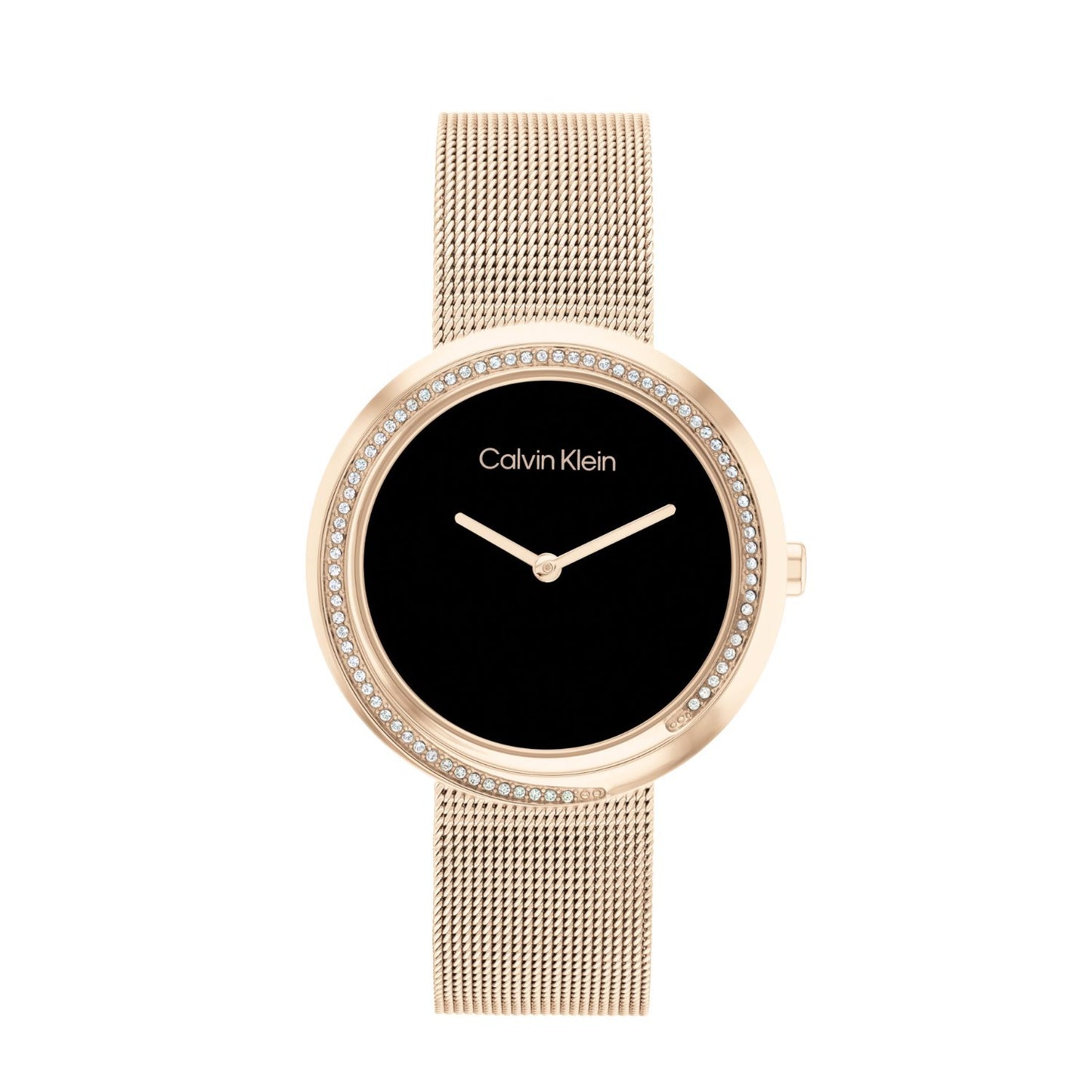 Calvin Klein TWISTED BEZEL 34 mm Black Dial Women Watch-  25200151