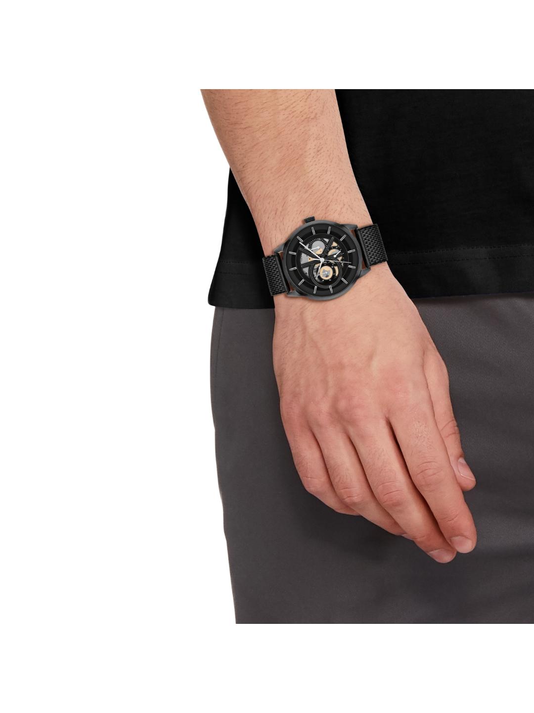 Calvin Klein Modern Skeleton Qtz Multifunction Black Round Dial Men's Watch 25200214