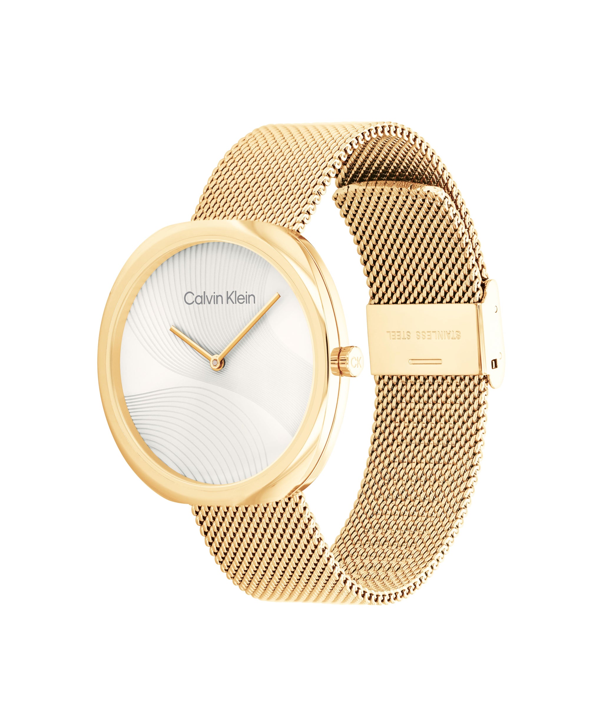 Calvin Klein SCULPT 36.6 mm Silver Dial Women Watch 25200246