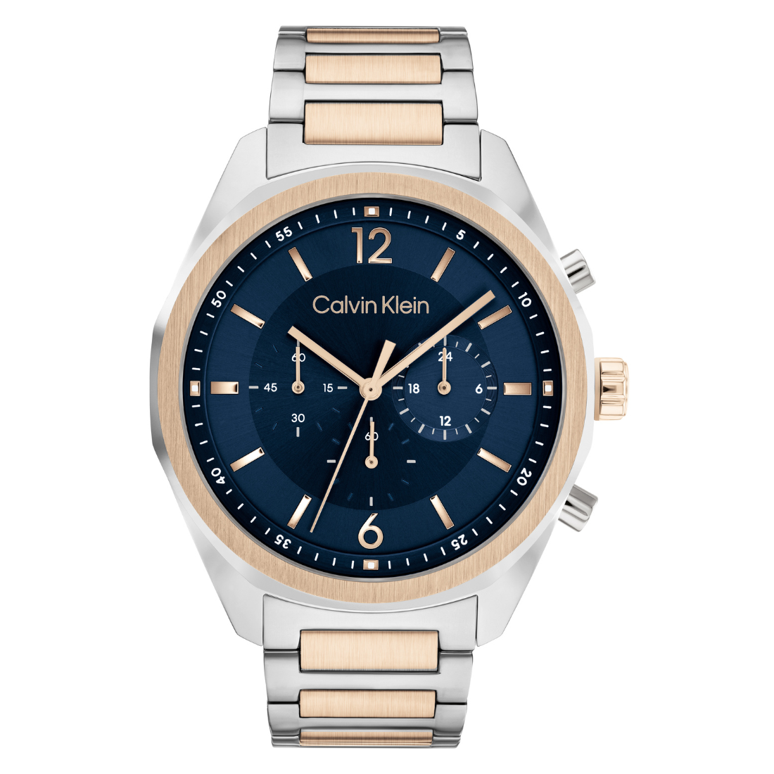 Calvin Klein Force Qtz Fashion Chrono 45 mm Blue Dial Men Watch 25200265