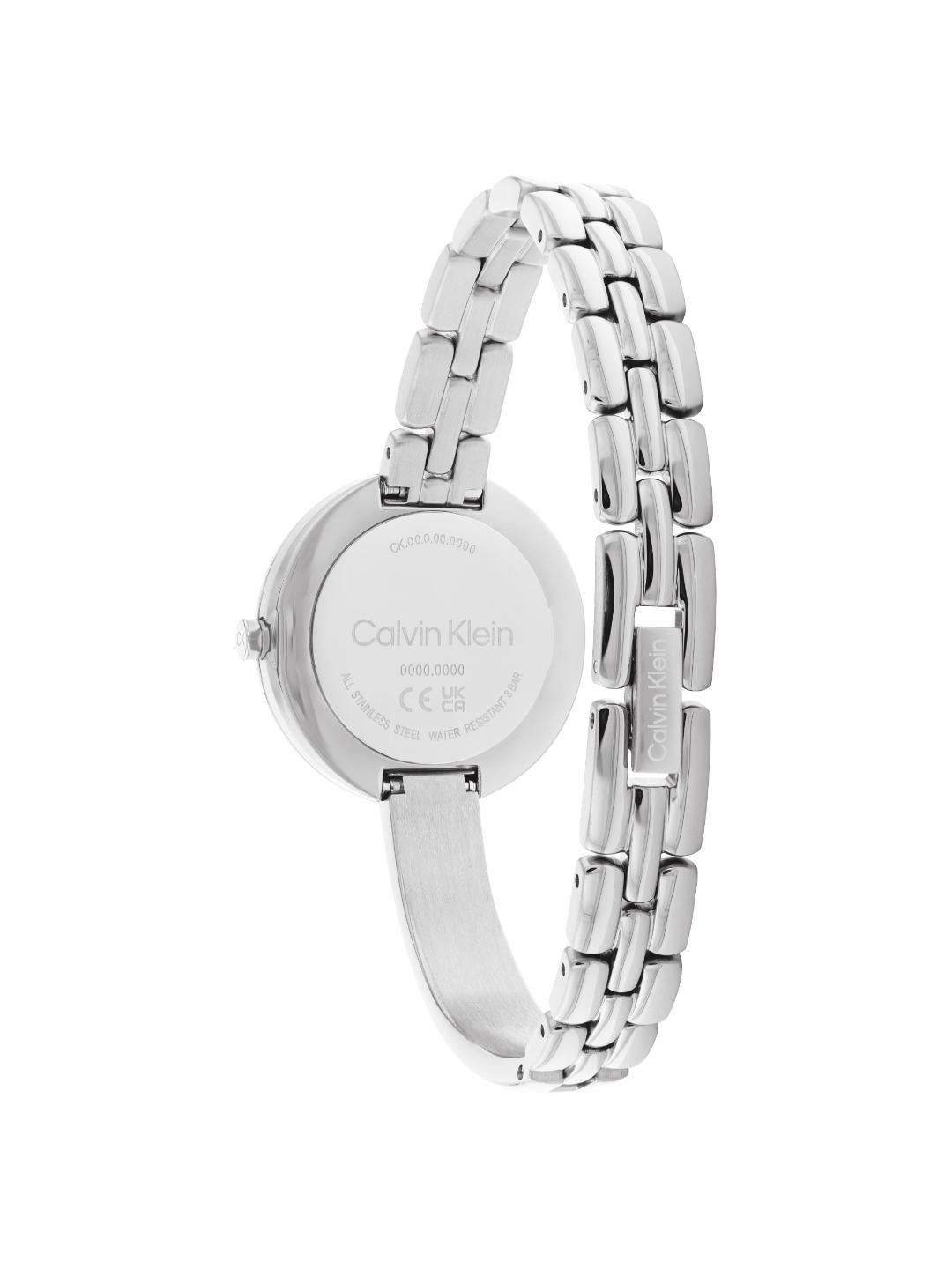 Calvin Klein Bangled Silver 28 mm Dial Women Analog Watch 25200278