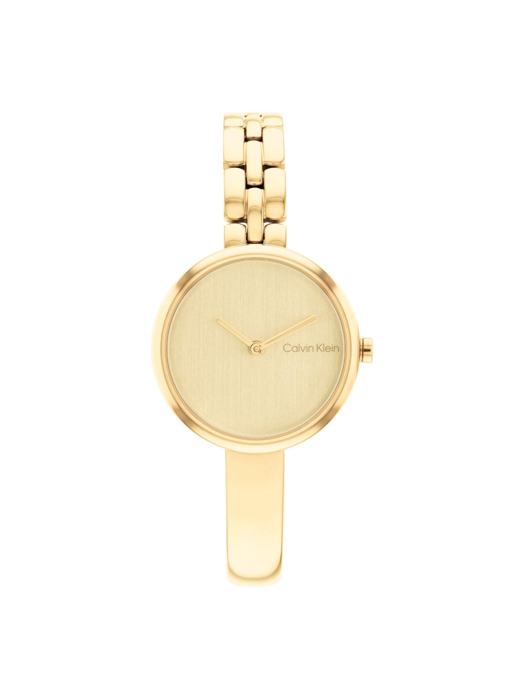 Calvin Klein Bangled Light Champagne 28 mm Dial Women Analog Watch 25200279