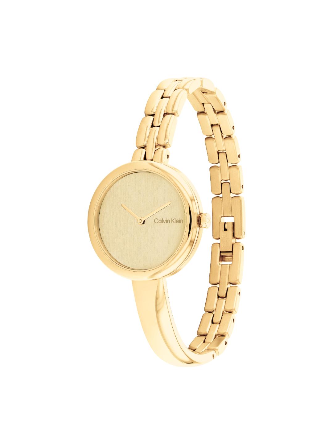 Calvin Klein Bangled Light Champagne 28 mm Dial Women Analog Watch 25200279