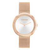 Calvin Klein TWISTED BEZEL 34 mm Silver Dial Women Watch 25200312