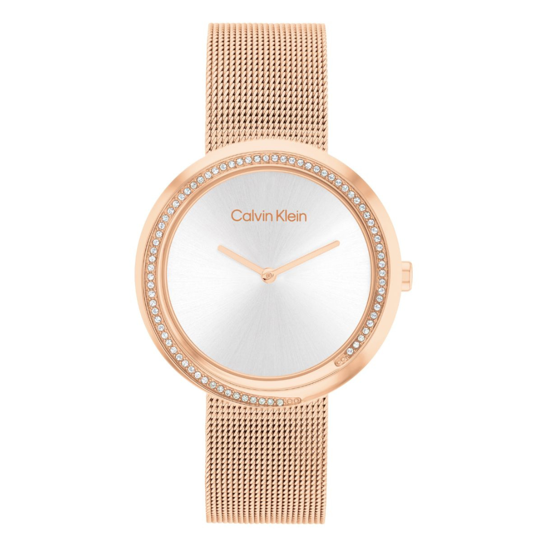 Calvin Klein TWISTED BEZEL 34 mm Silver Dial Women Watch 25200312