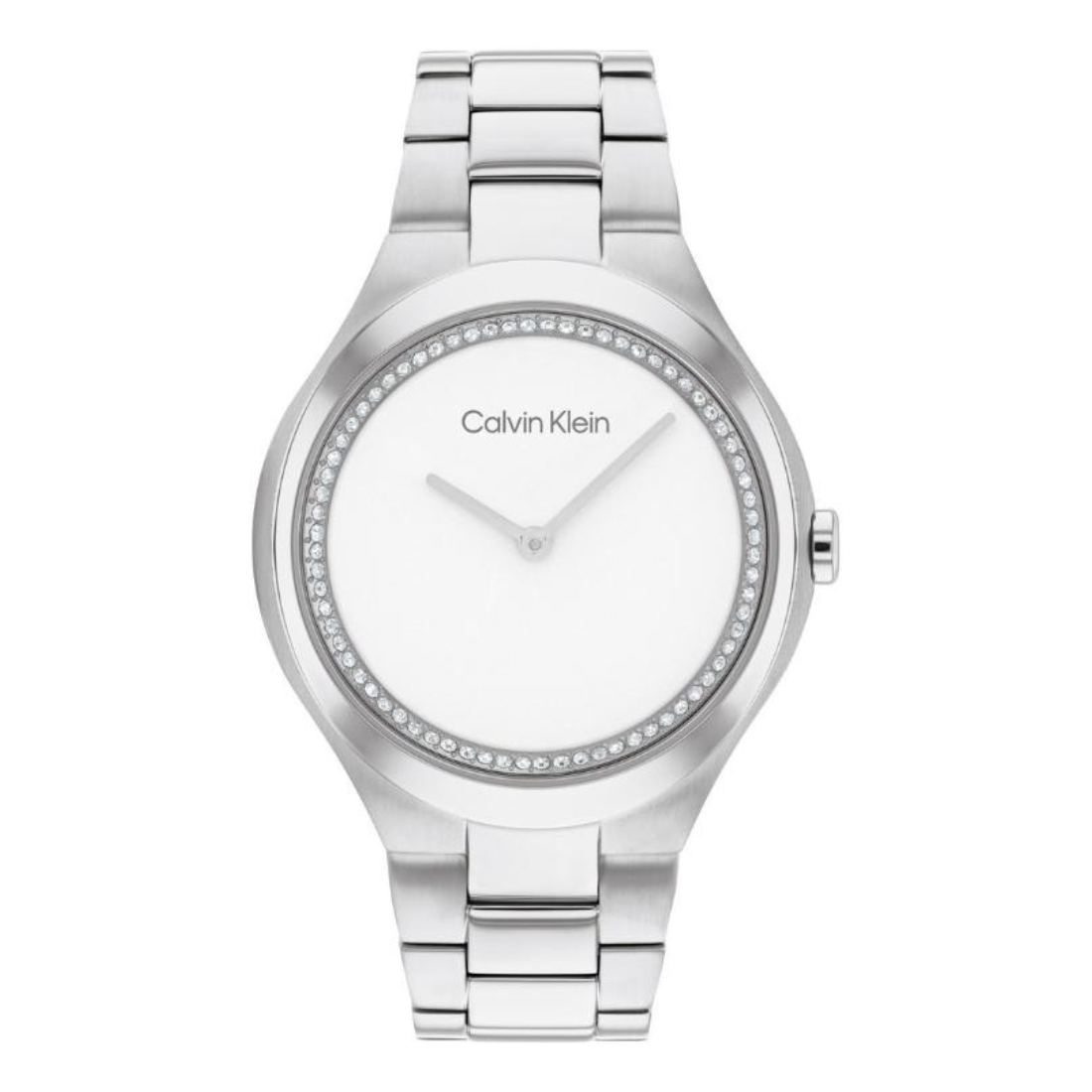 Calvin Klein Men's Multi-Function Watch with Navy Blue Dial and Silver Metal Strap