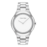 Calvin Klein Men's Multi-Function Watch with Navy Blue Dial and Silver Metal Strap