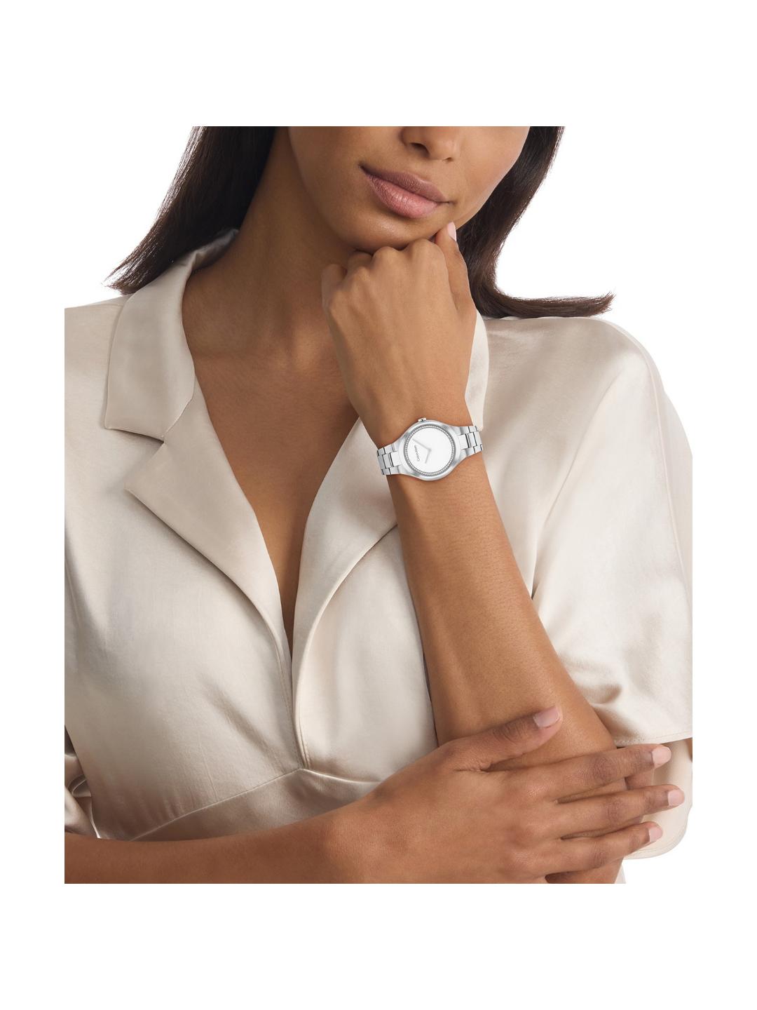 Calvin Klein Women 36 mm Quartz Analog White Dial Stainless Steel Strap Watch 25200365