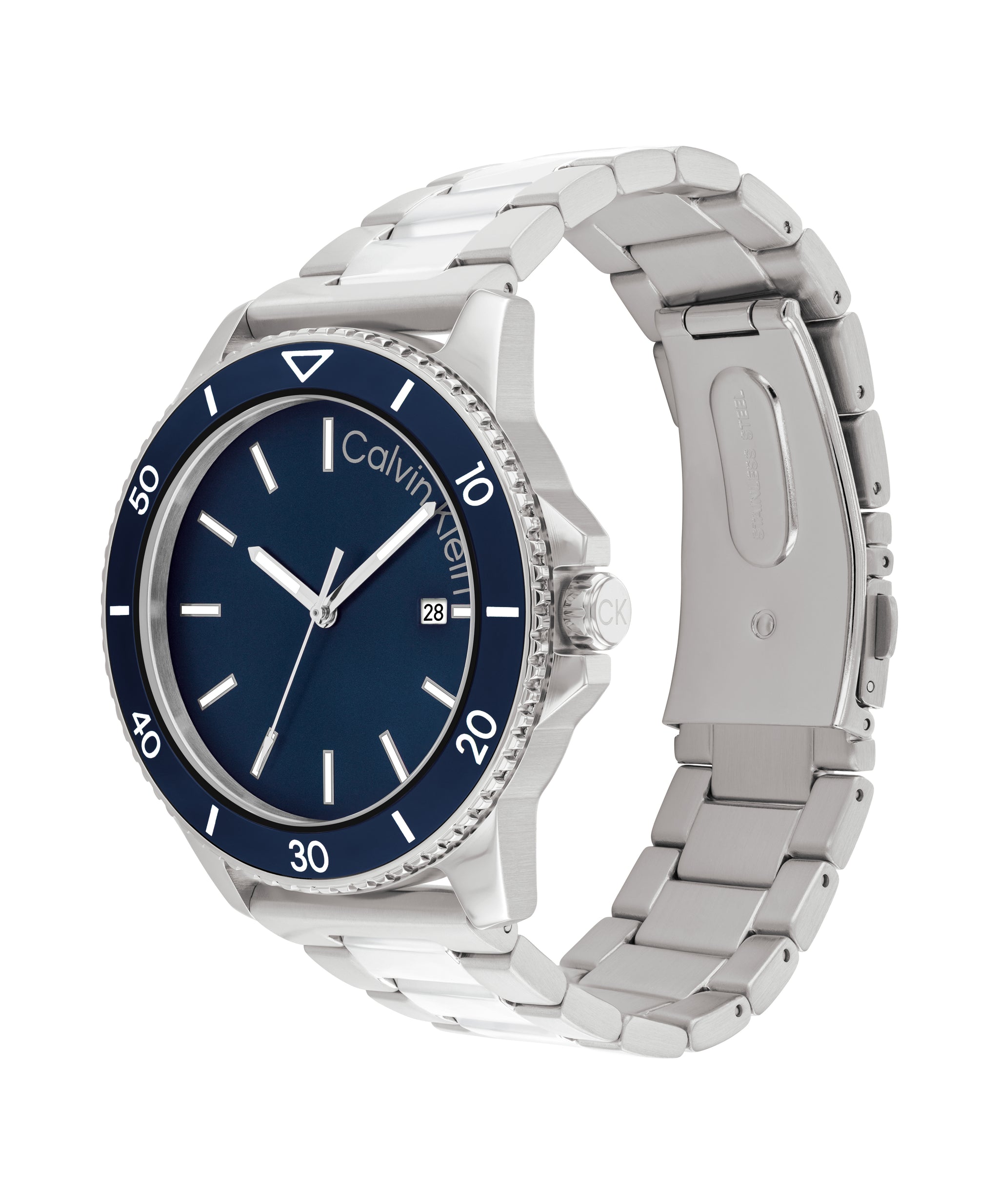 Calvin Klein AQUEOUS 44 mm Navy Dial Men Watch 25200385