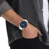 Calvin Klein AQUEOUS 44 mm Navy Dial Men Watch 25200385