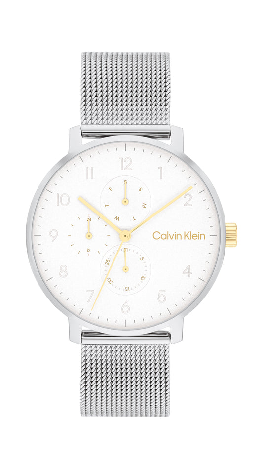Calvin Klein CK STUN 40 mm Silver Dial Unisex Watch-  25200405