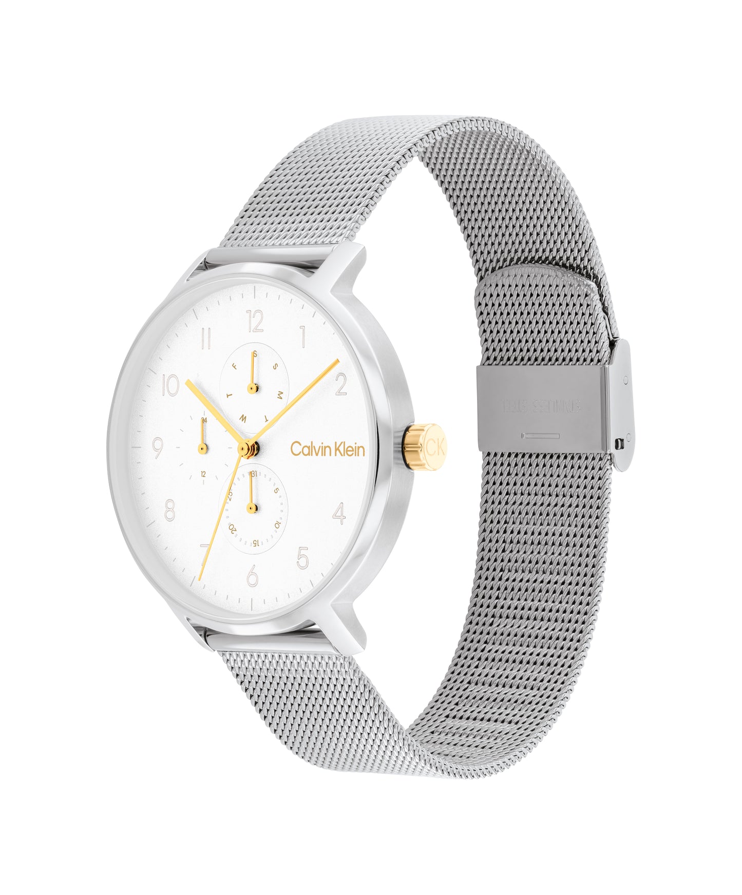 Calvin Klein CK STUN 40 mm Silver Dial Unisex Watch-  25200405