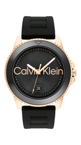Calvin Klein Aqueous Qtz Basic Calendar 44 mm Black Dial Men Watch 25200425