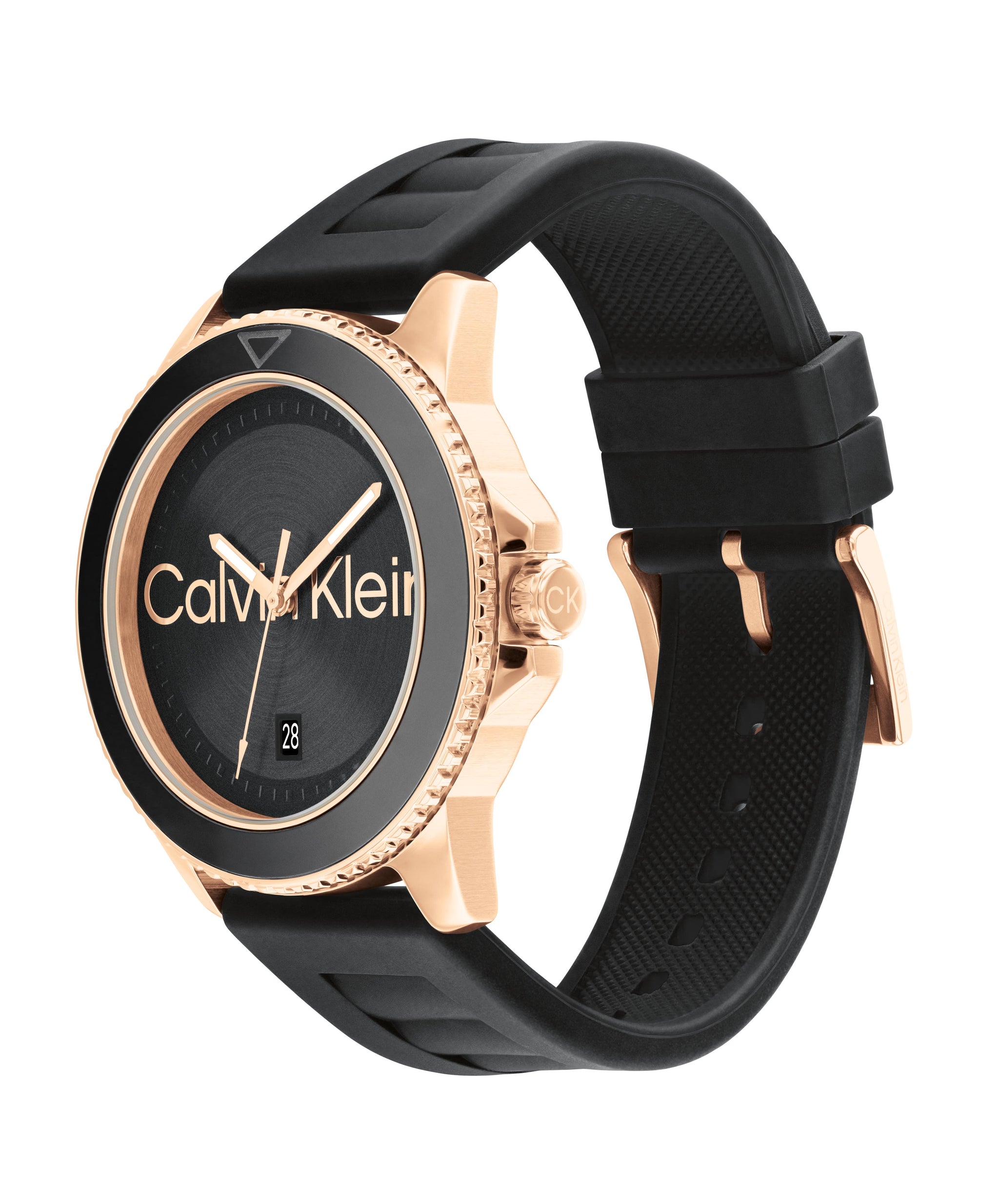 Calvin Klein Aqueous Qtz Basic Calendar 44 mm Black Dial Men Watch 25200425