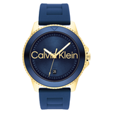 Calvin Klein Aqueous Qtz Basic Calendar 44 mm Navy Dial Men Watch 25200426