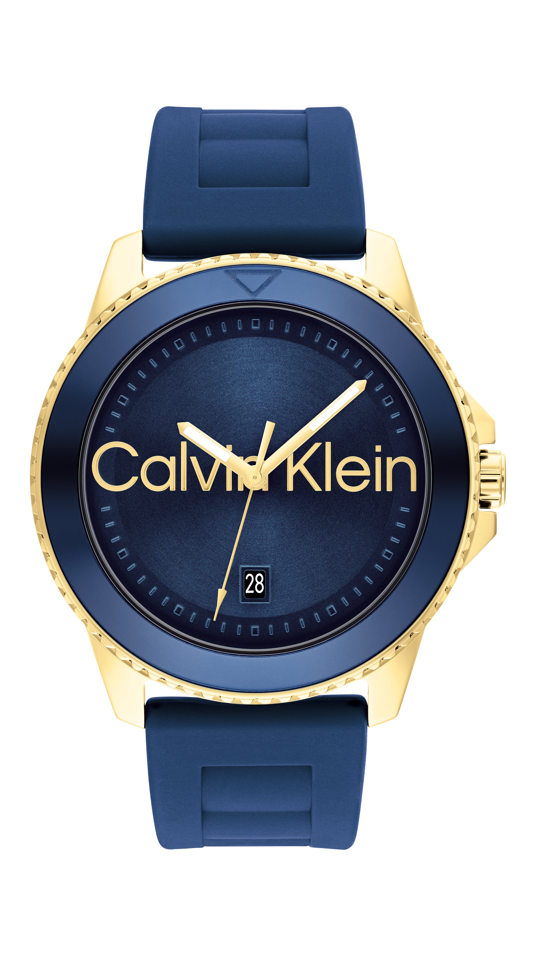 Calvin Klein Aqueous Qtz Basic Calendar 44 mm Navy Dial Men Watch 25200426