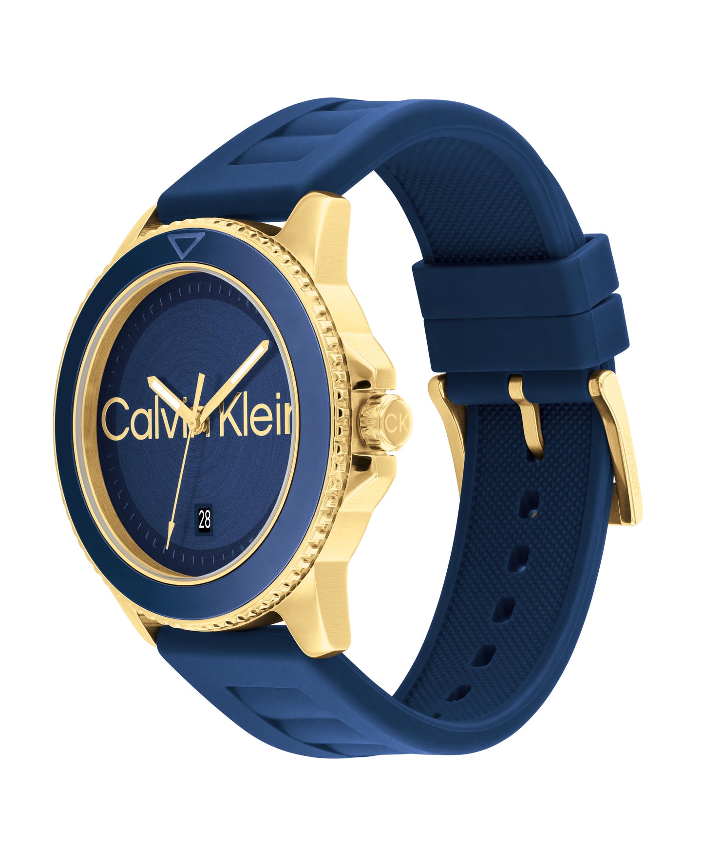 Calvin Klein Aqueous Qtz Basic Calendar 44 mm Navy Dial Men Watch- 25200426