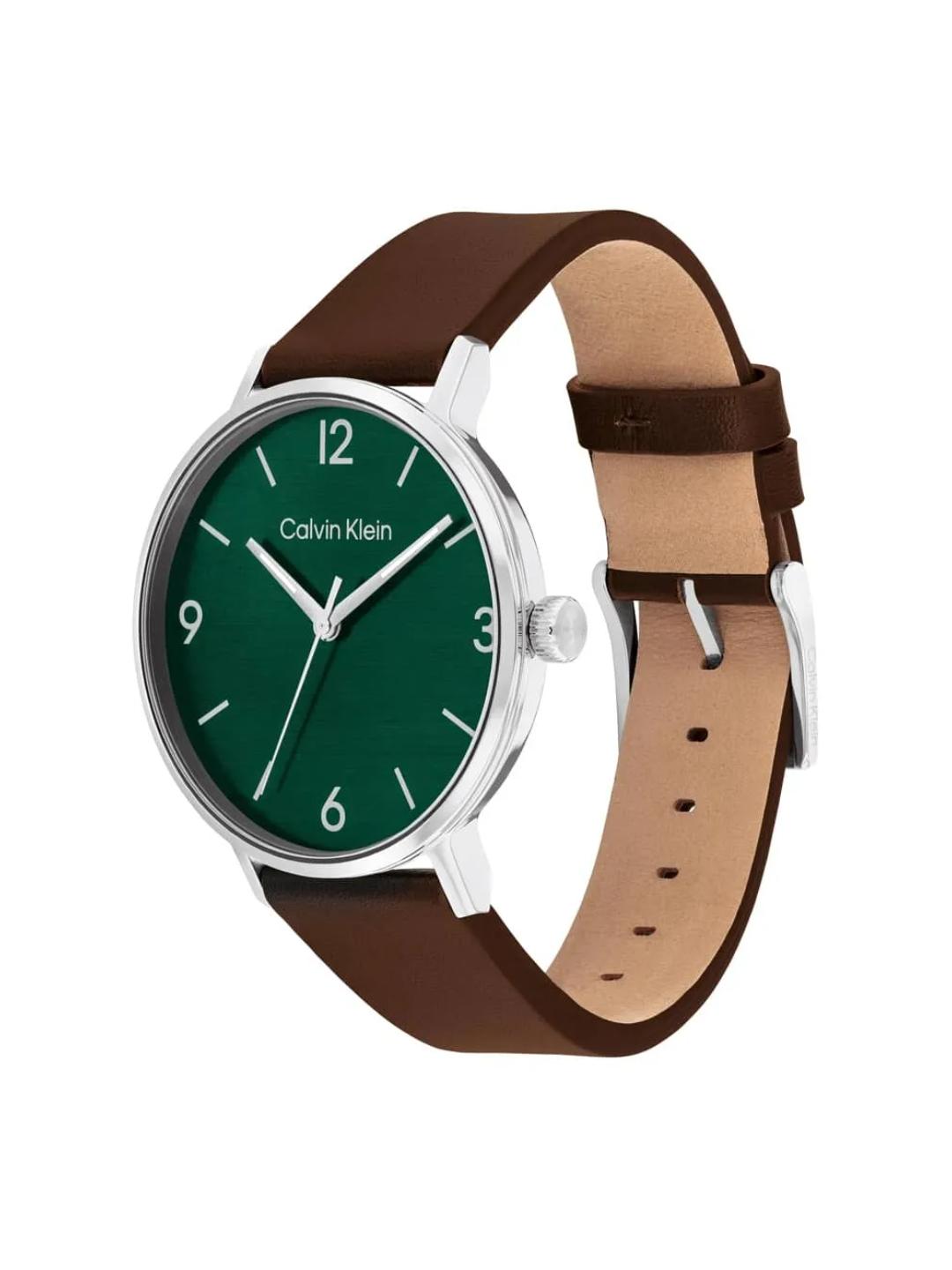 Calvin Klein MODERN 42 mm Green Dial Men Analog Watch- 25200435
