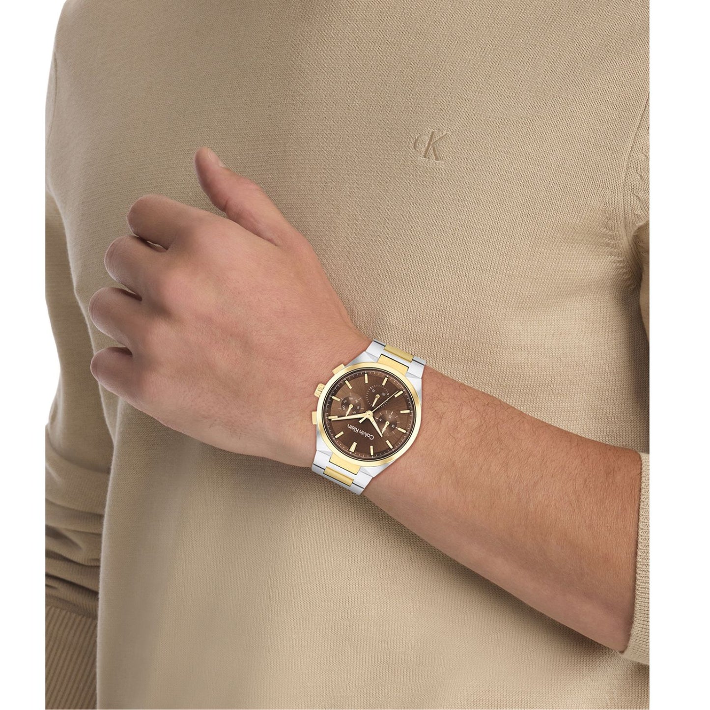 Calvin Klein DISTINGUISH 44 mm Brown Dial Men Watch-  25200442