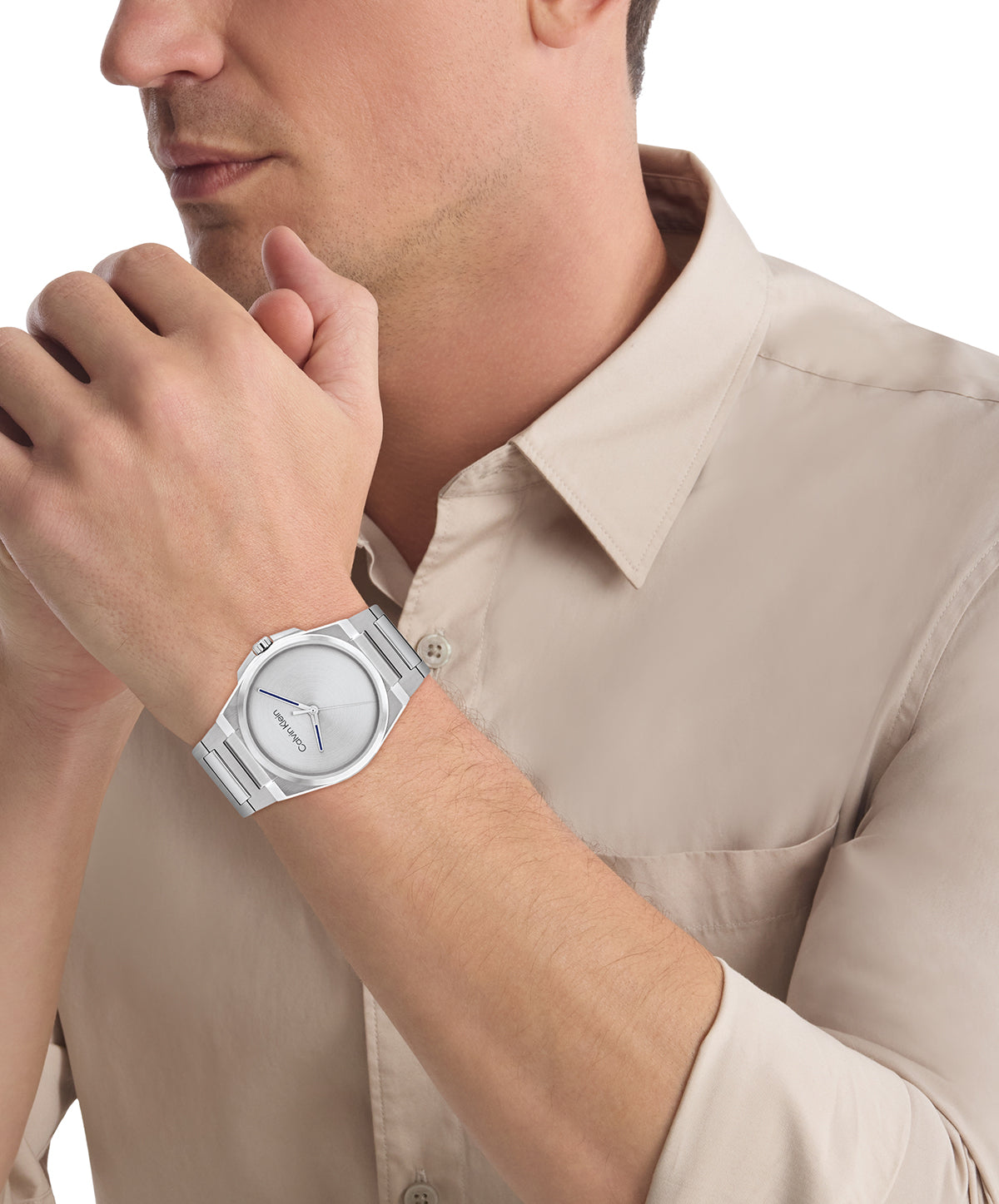Calvin Klein META MINIMAL 41 mm Silver Dial Men Watch 25200456