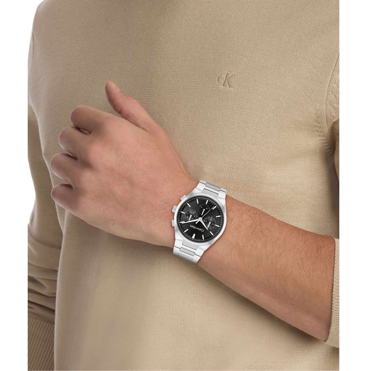 Calvin Klein DISTINGUISH 44 mm Black Dial Men Watch 25200459