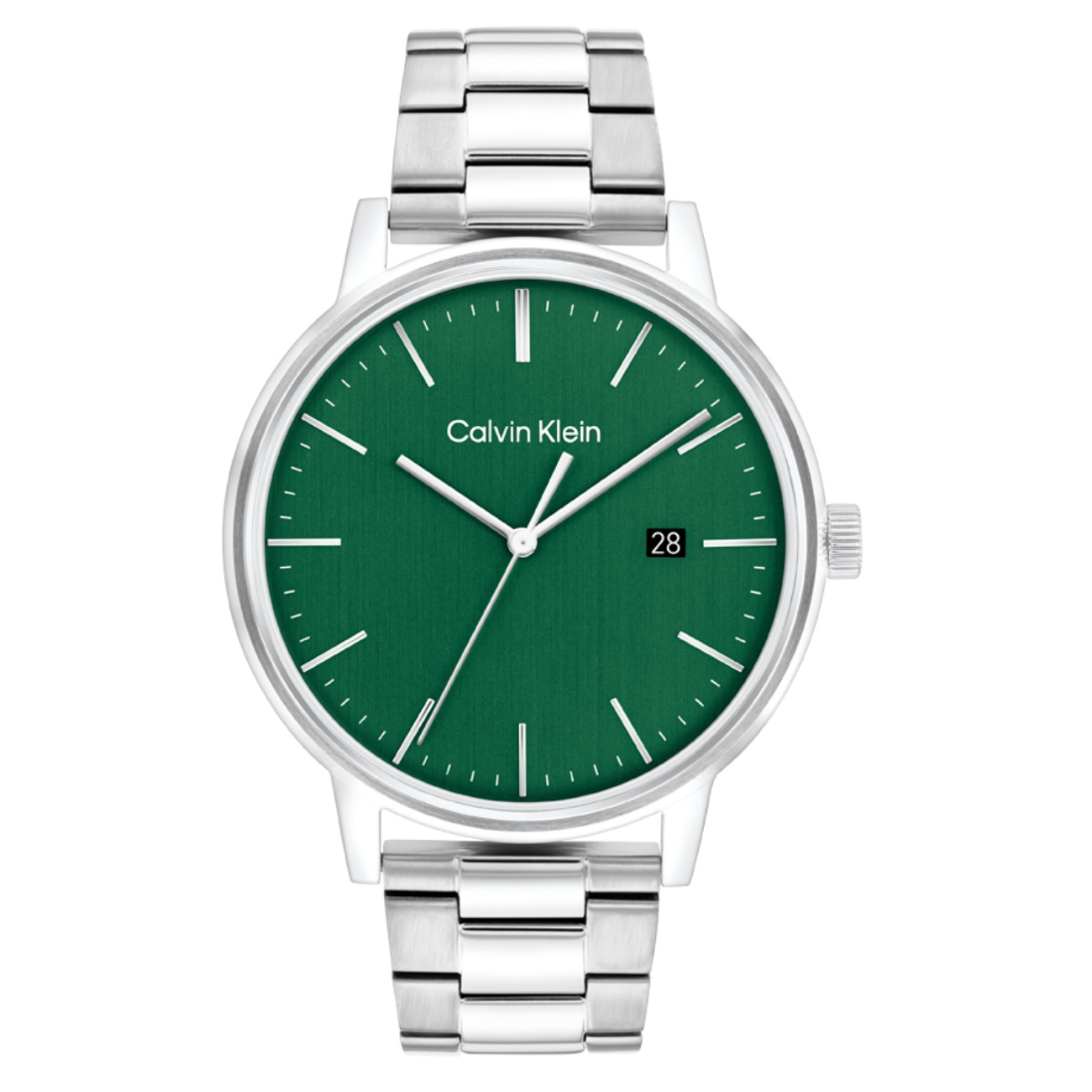 Calvin Klein LINKED BRACELET FOR HIM 43 mm Green Dial Men Watch 25200478