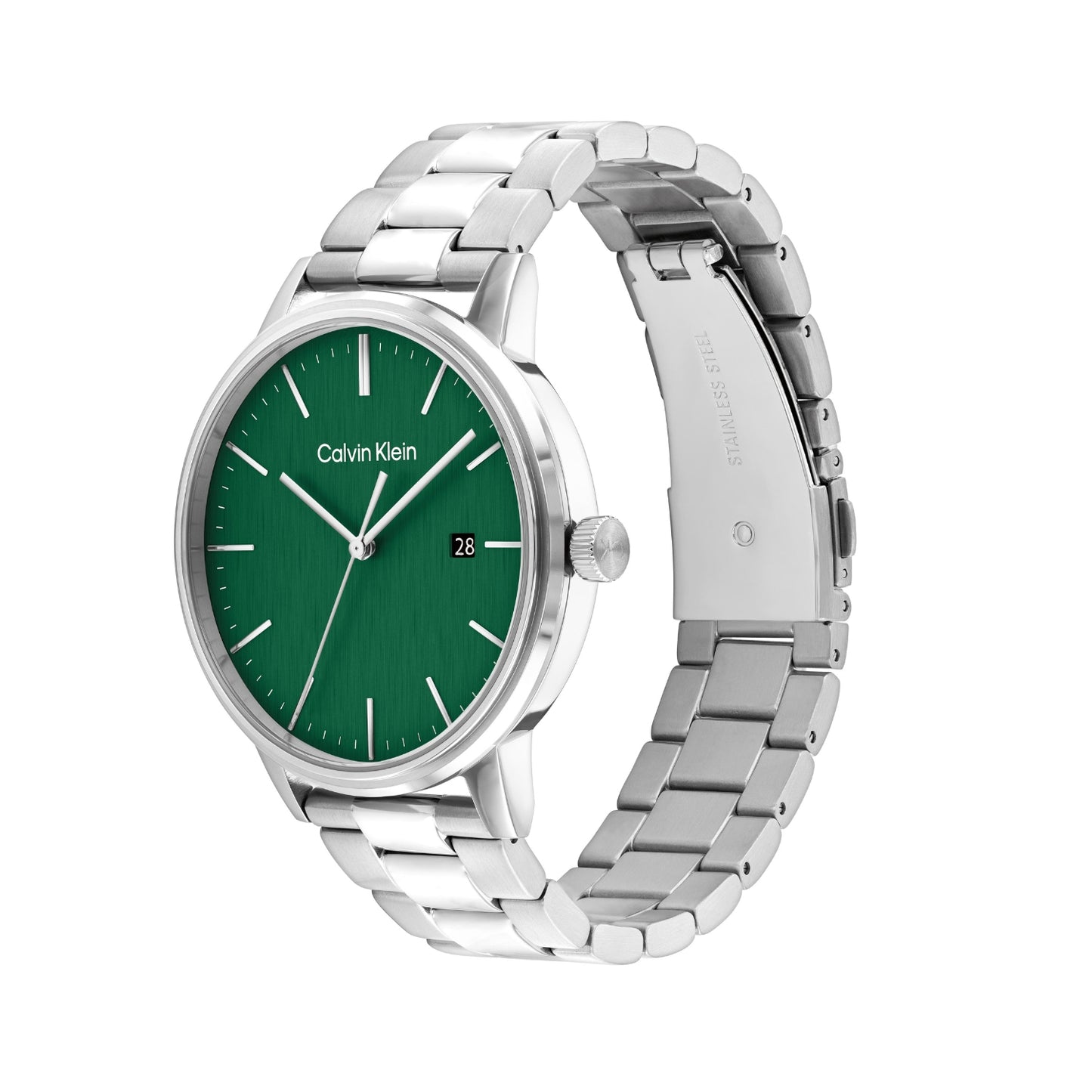 Calvin Klein LINKED BRACELET FOR HIM 43 mm Green Dial Men Watch 25200478