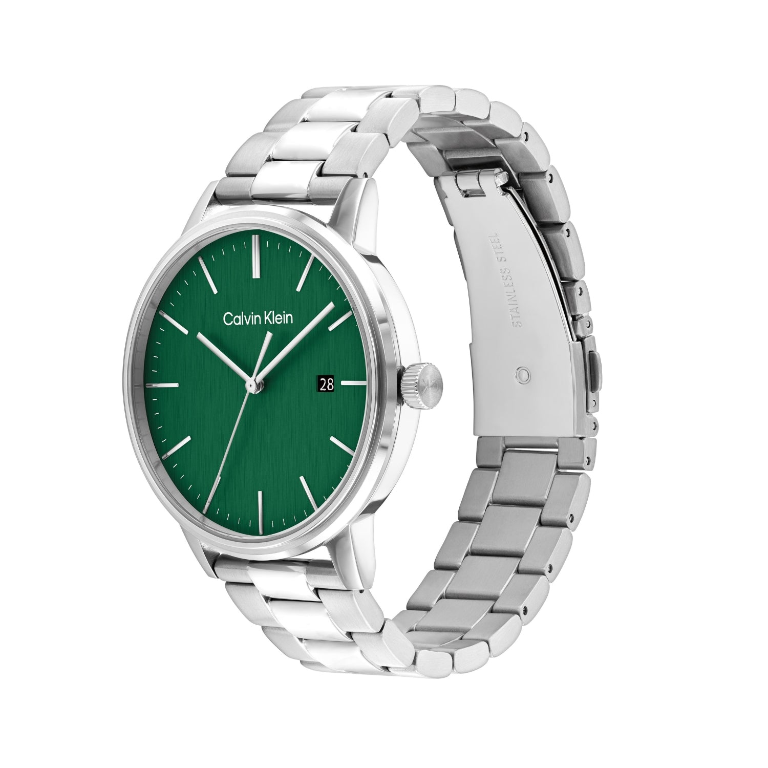 Calvin Klein LINKED BRACELET FOR HIM 43 mm Green Dial Men Watch 25200478