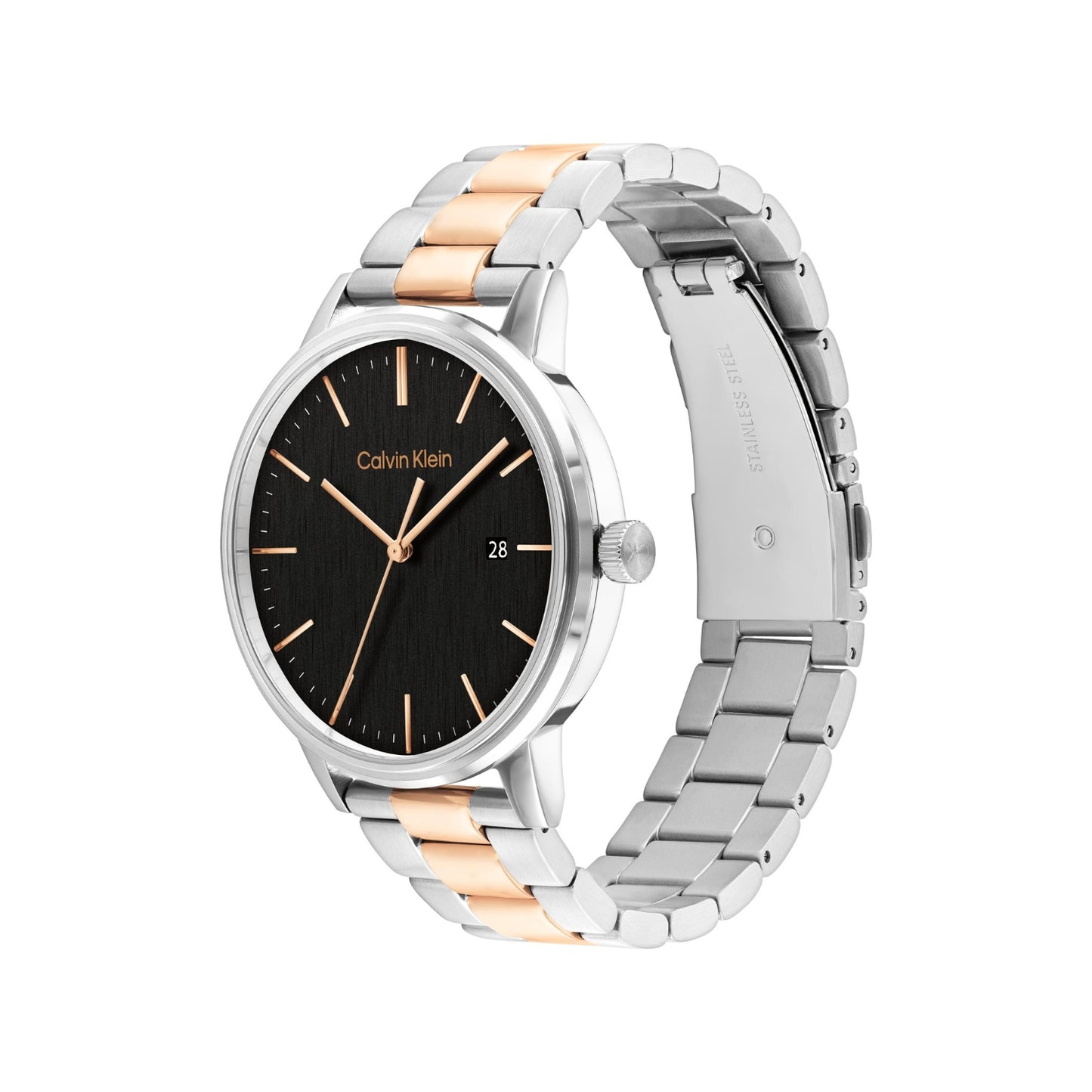 Calvin Klein LINKED BRACELET FOR HIM 43 mm Black Dial Men Watch 25200479
