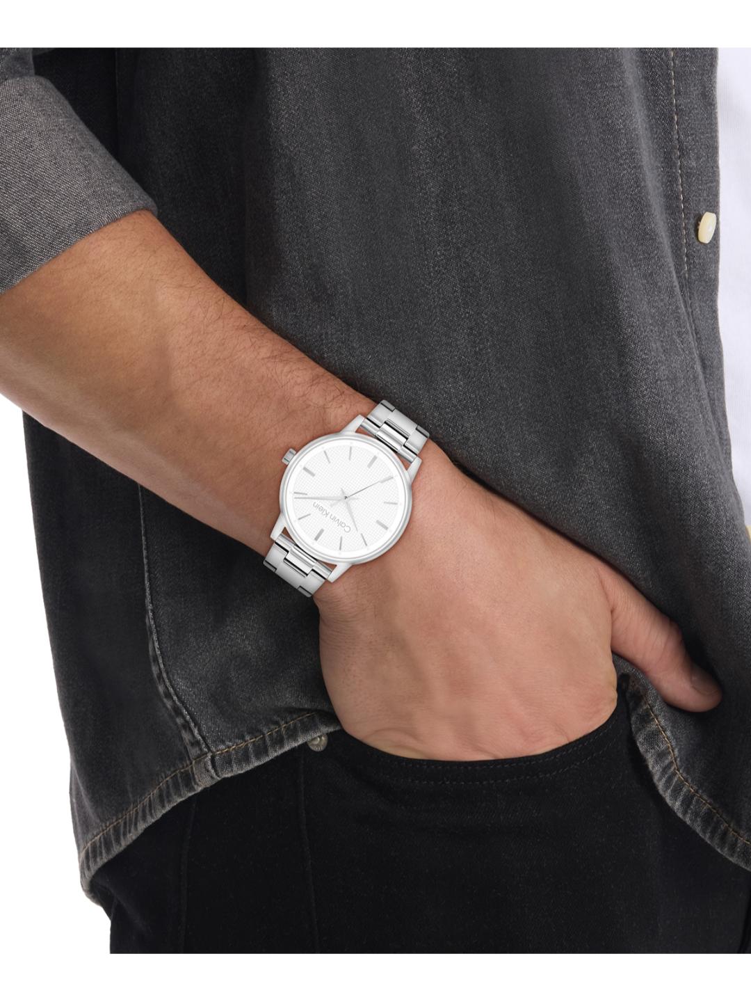 Calvin Klein Linked White 41 mm Dial Men Analog Watch 25200501