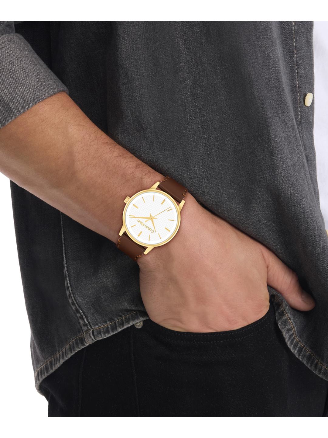 Calvin Klein Linked White 41 mm Dial Men Analog Watch 25200503