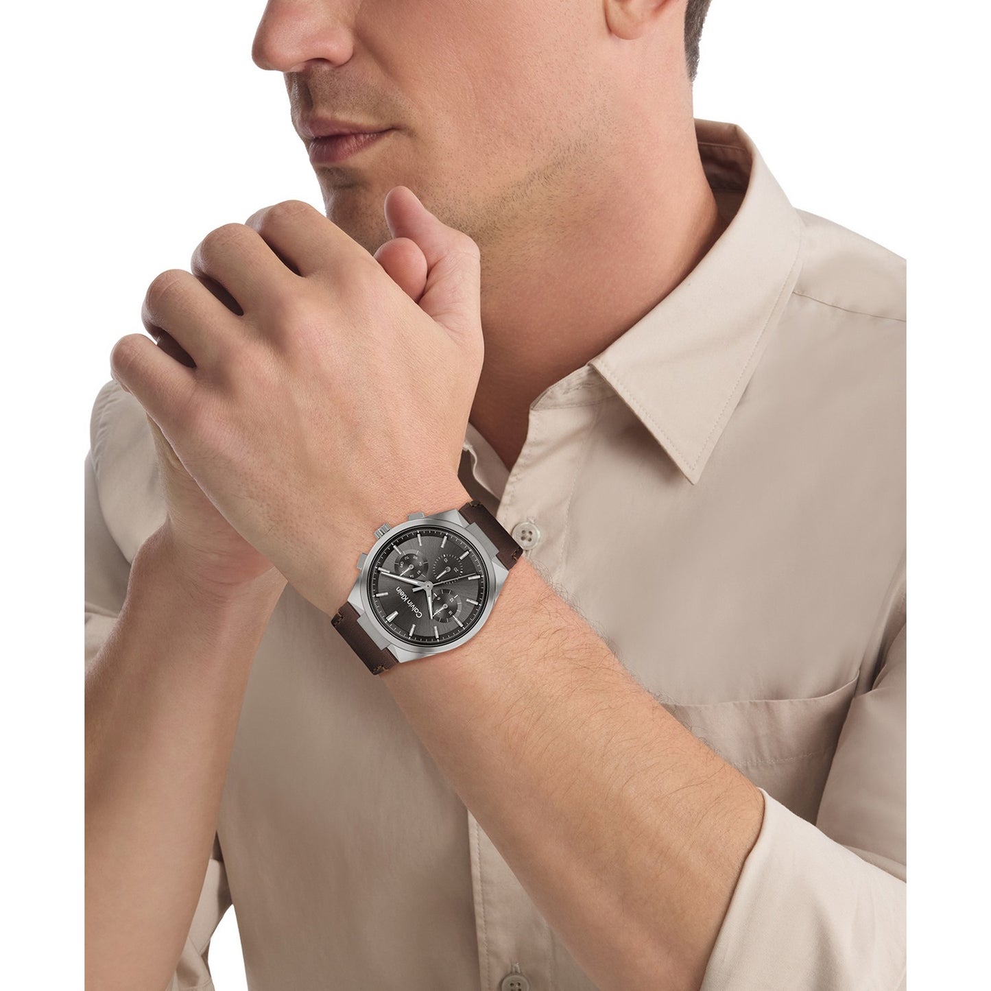 Calvin Klein DISTINGUISH 44 mm Metallic Dial Men Watch 25200508