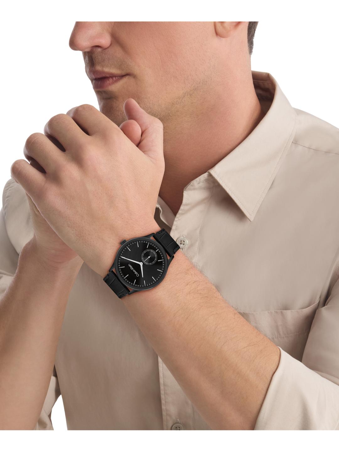 Calvin Klein Tailored Black 42 mm Dial Men Analog Watch 25200555